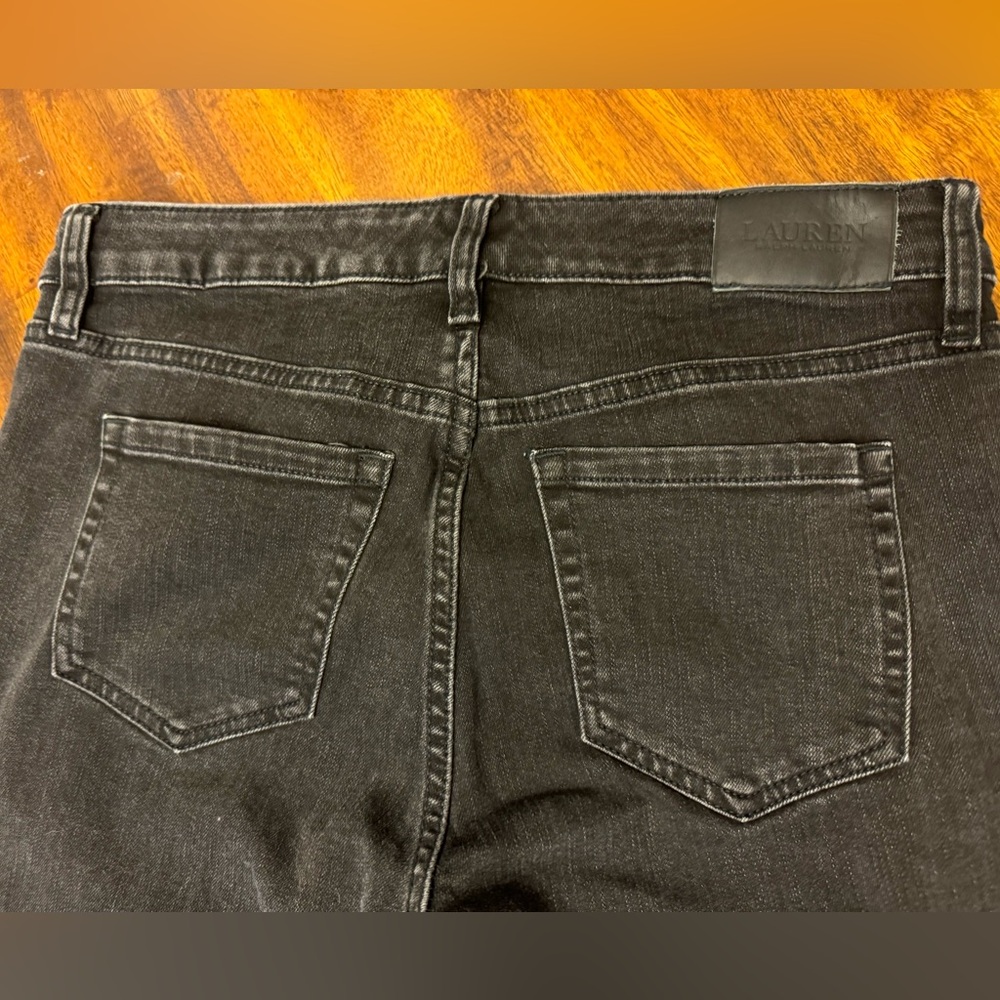 Ralph Lauren black jeans 10P petite average skinny jeans zipper - Picture 9 of 11
